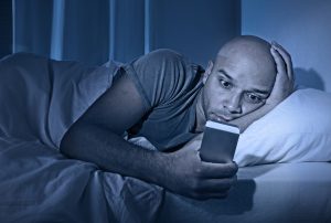 Using your cellphone before bed can lead to bad sleep during the night. 