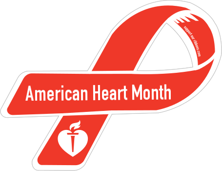 American Heart Month Ribbon