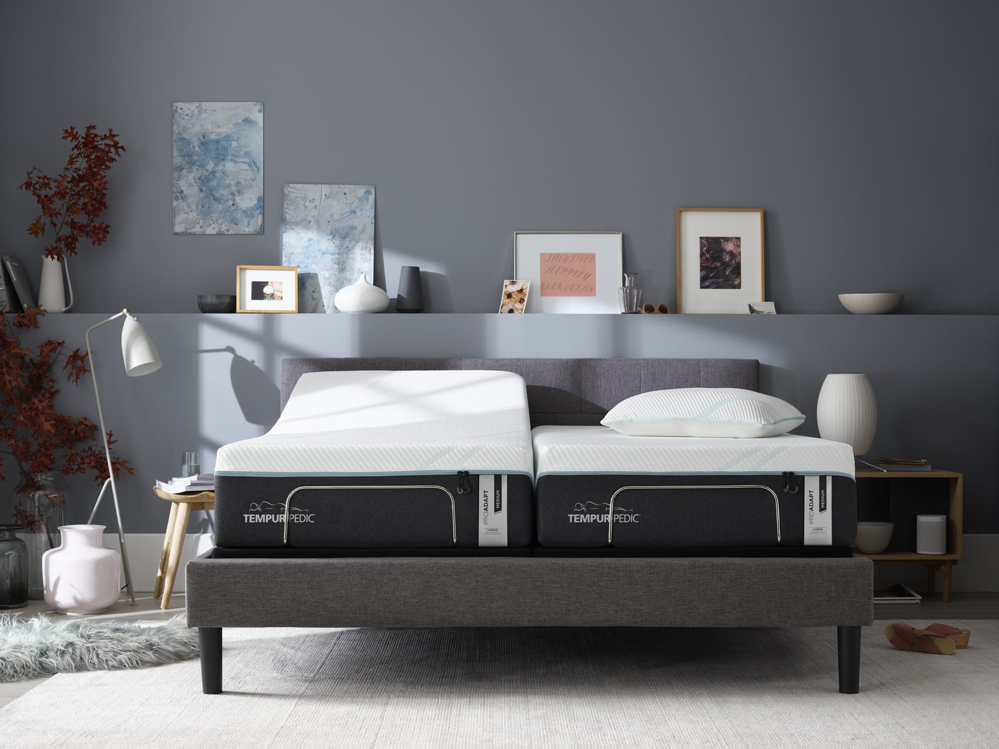 Tempur-Pedic Adjustable bed in a modern bedroom