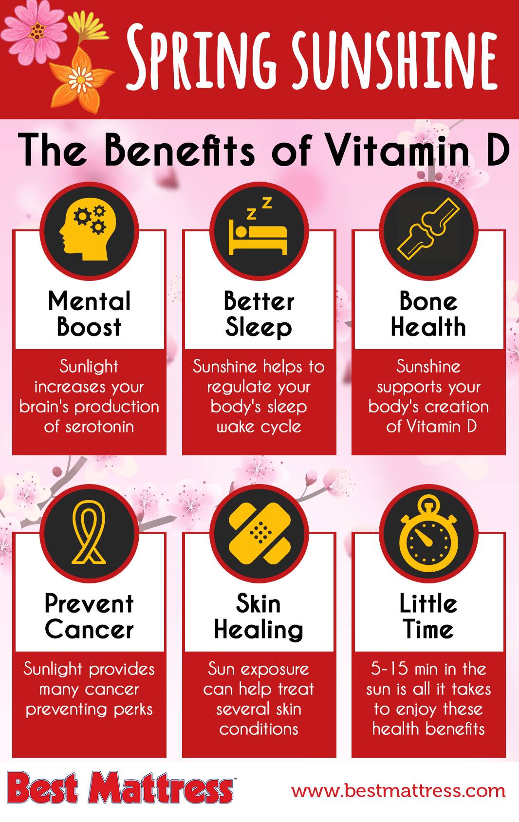 Spring Sunshine: Benefits of Vitamin D infographic