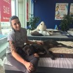 pet bed donated to a family who adopted a puppy from the NSPCA in Las Vegas