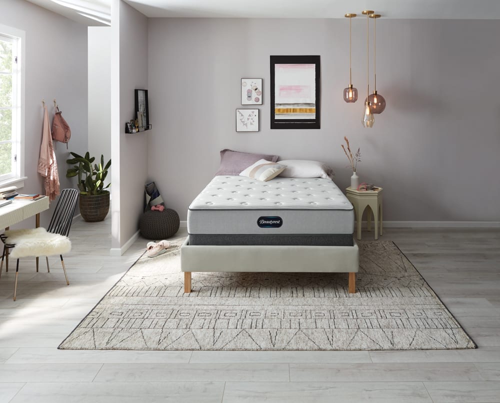 Beautyrest Mattress in spacious minimalist bedroom