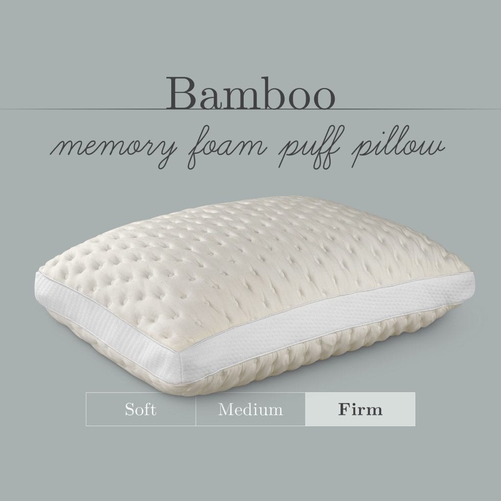 panda luxury memory foam bamboo pillow