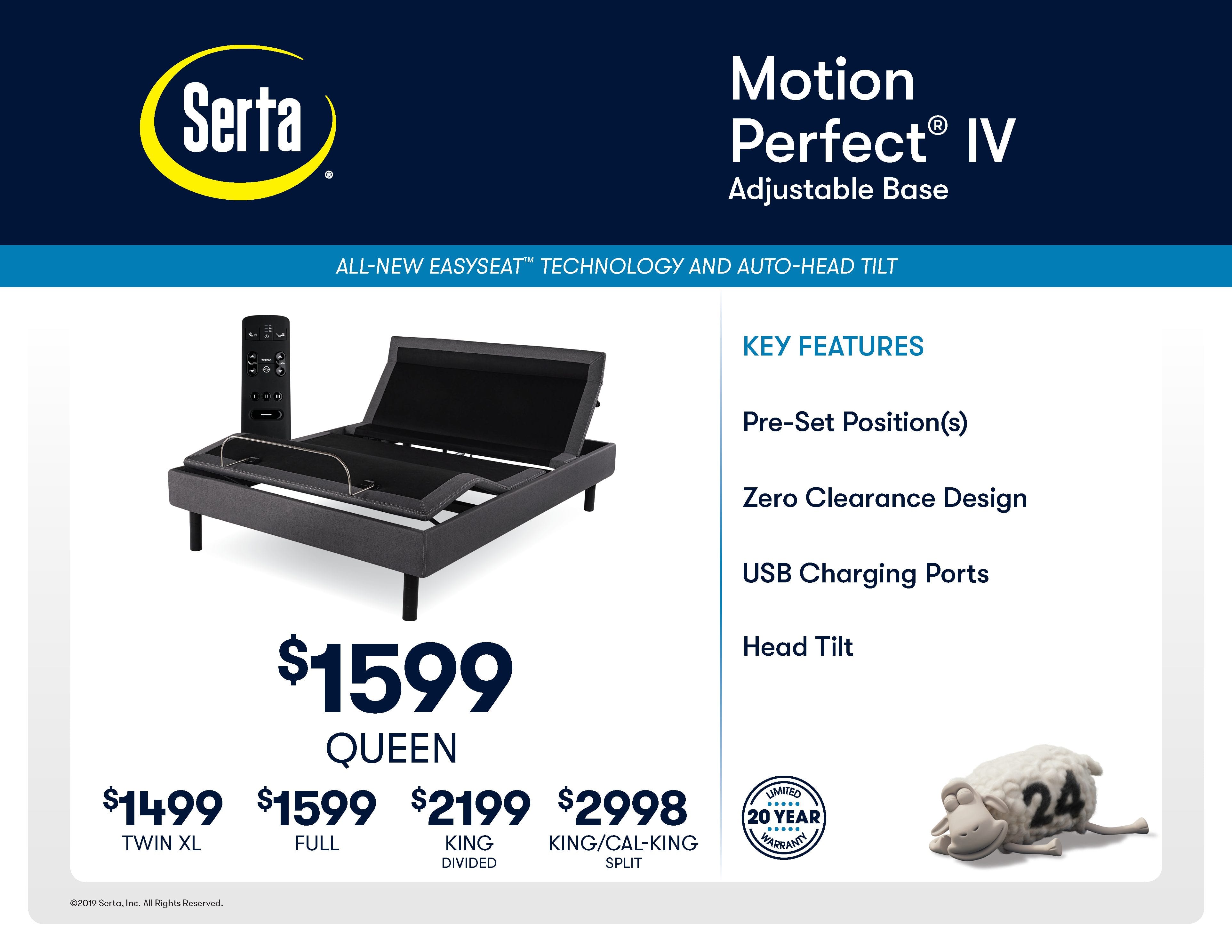 Serta Motion Perfect 4 Adjustable Base In Las Vegas, Mesquite & St