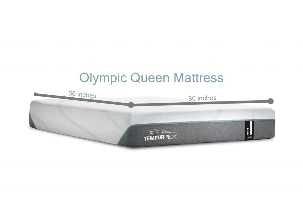 Olympic Queen mattress size 66 inches by 80 inches