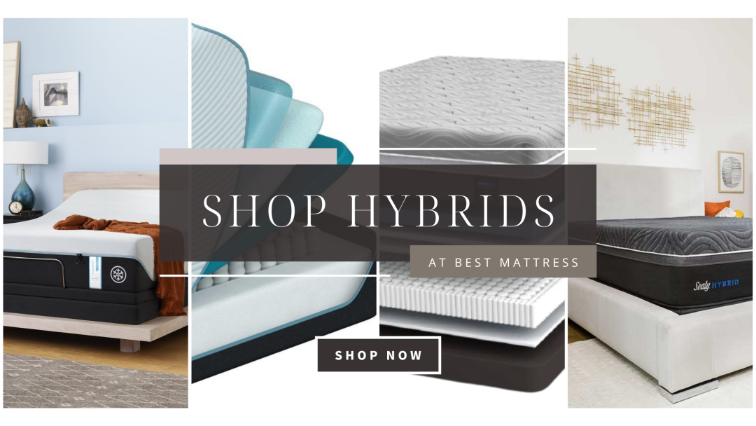 Shop hybrid mattresses at Best Mattress banner