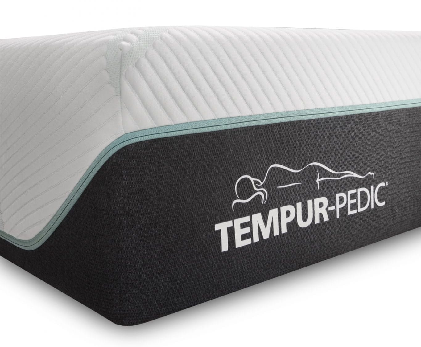 Tempur-Pedic Logo embroidered on the corner of the mattress