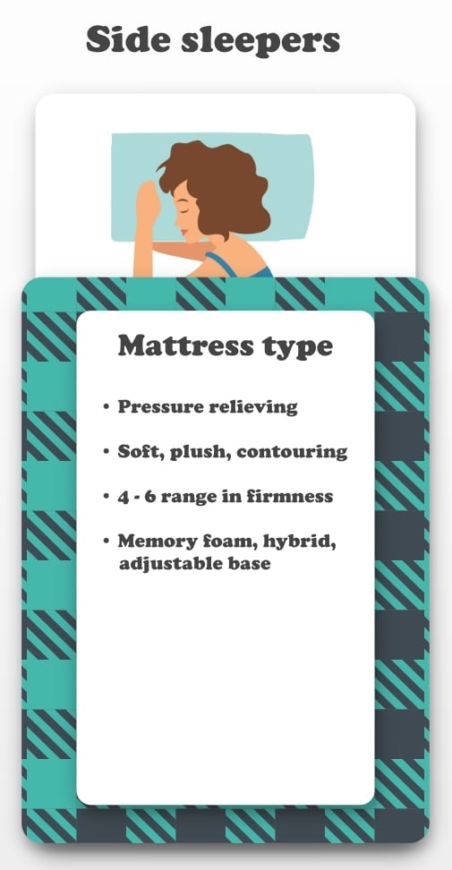 Best Mattress for Side Sleepers infographic