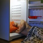 Man overheated is sleeping in his fridge