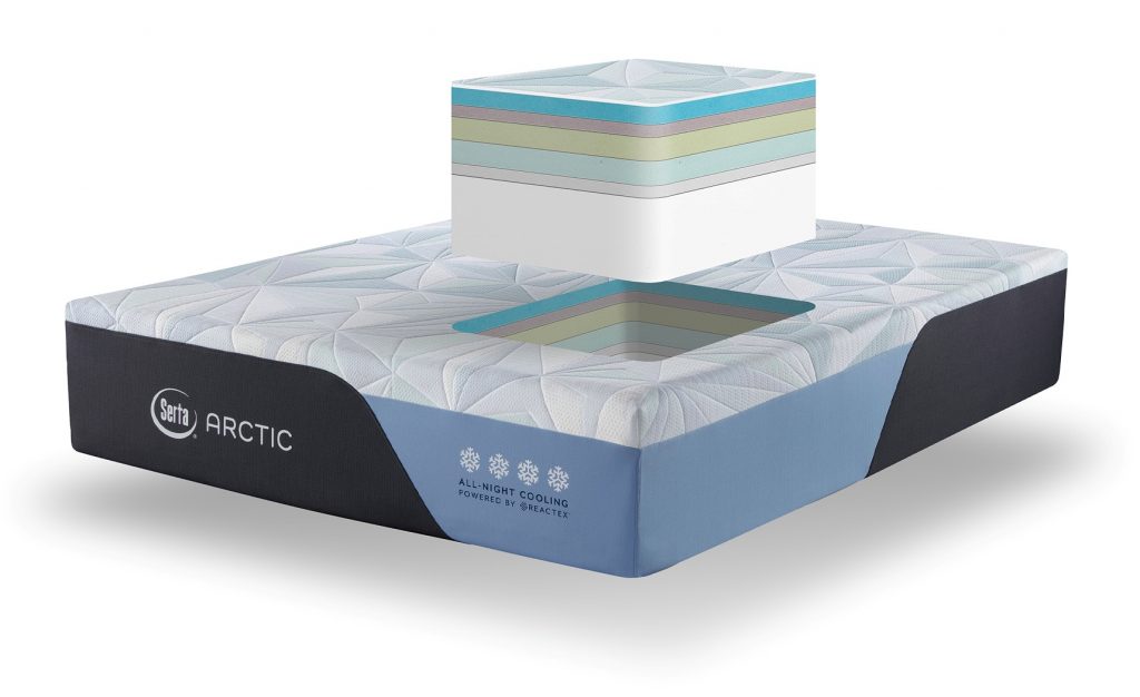 serta arctic cooling memory foam mattress topper