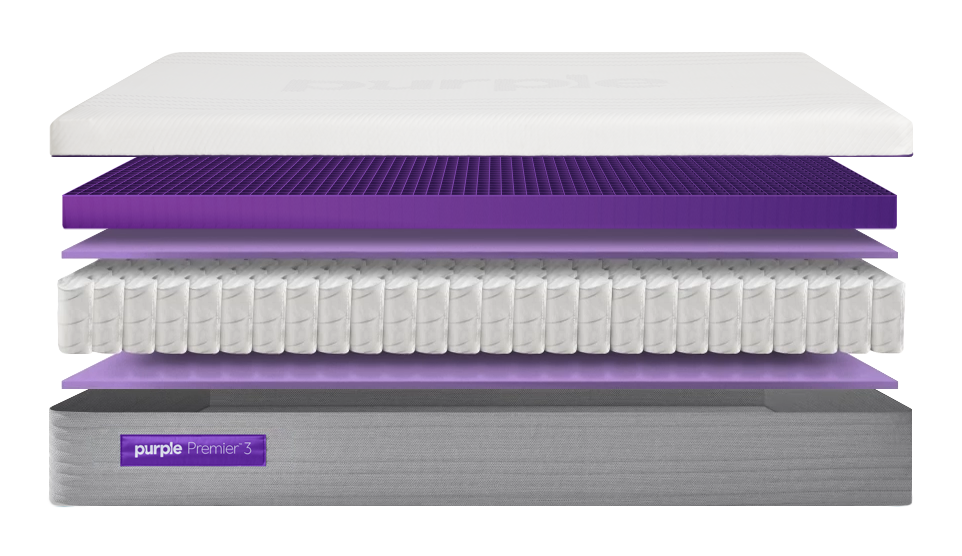 Purple Hybrid Premier 3 Mattress layers