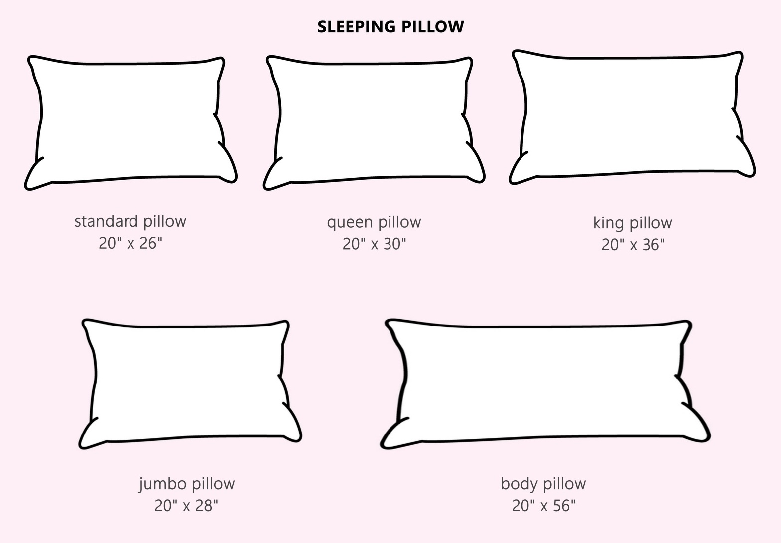 Bed Pillow Sizes Guide