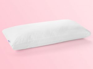Purple Pillow pink background