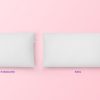 Purple standard vs king-size pillows