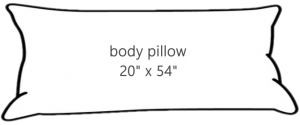 body pillow 20 x 54