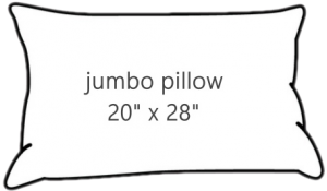 jumbo pillow size graphic