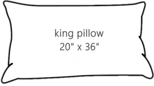 king pillow size graphic