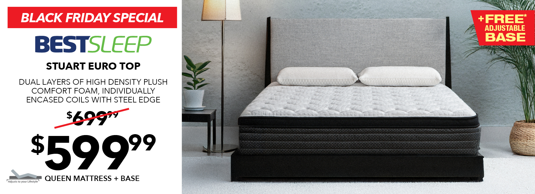 BestSleep Stuart Euro Top Black Friday Special